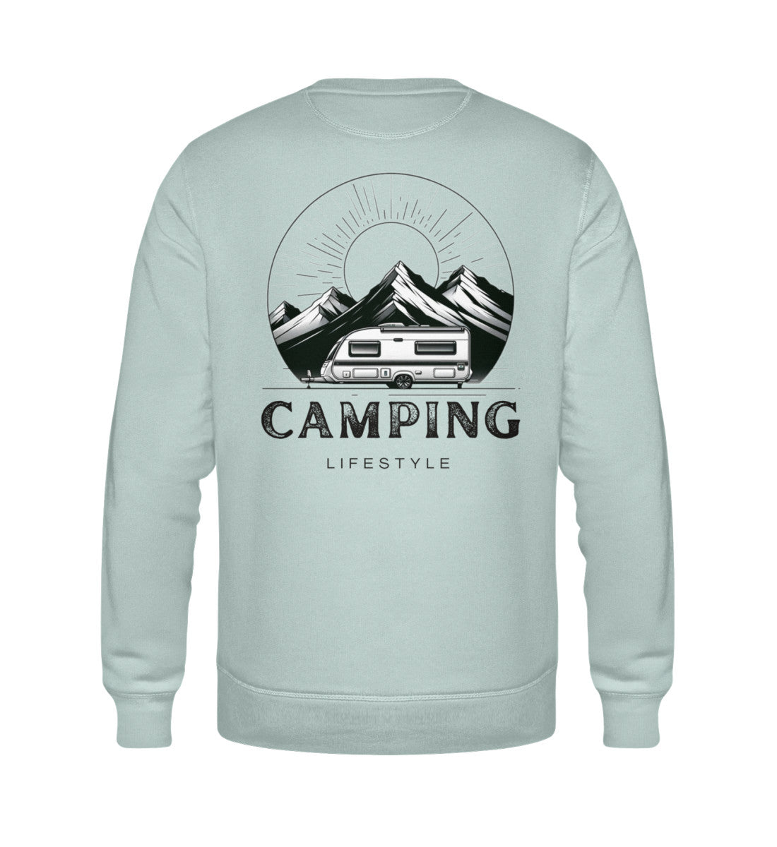 Camping Lifestyle - Herren Organic Sweatshirt - LazyDonkeyDesign 