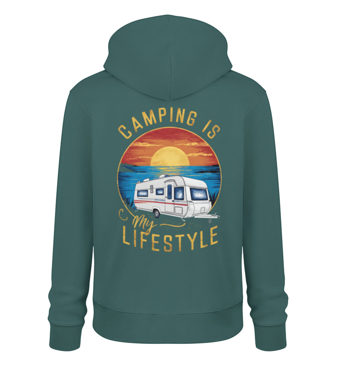 Camping my Lifestyle - Herren Organic Hoodie - LazyDonkeyDesign 