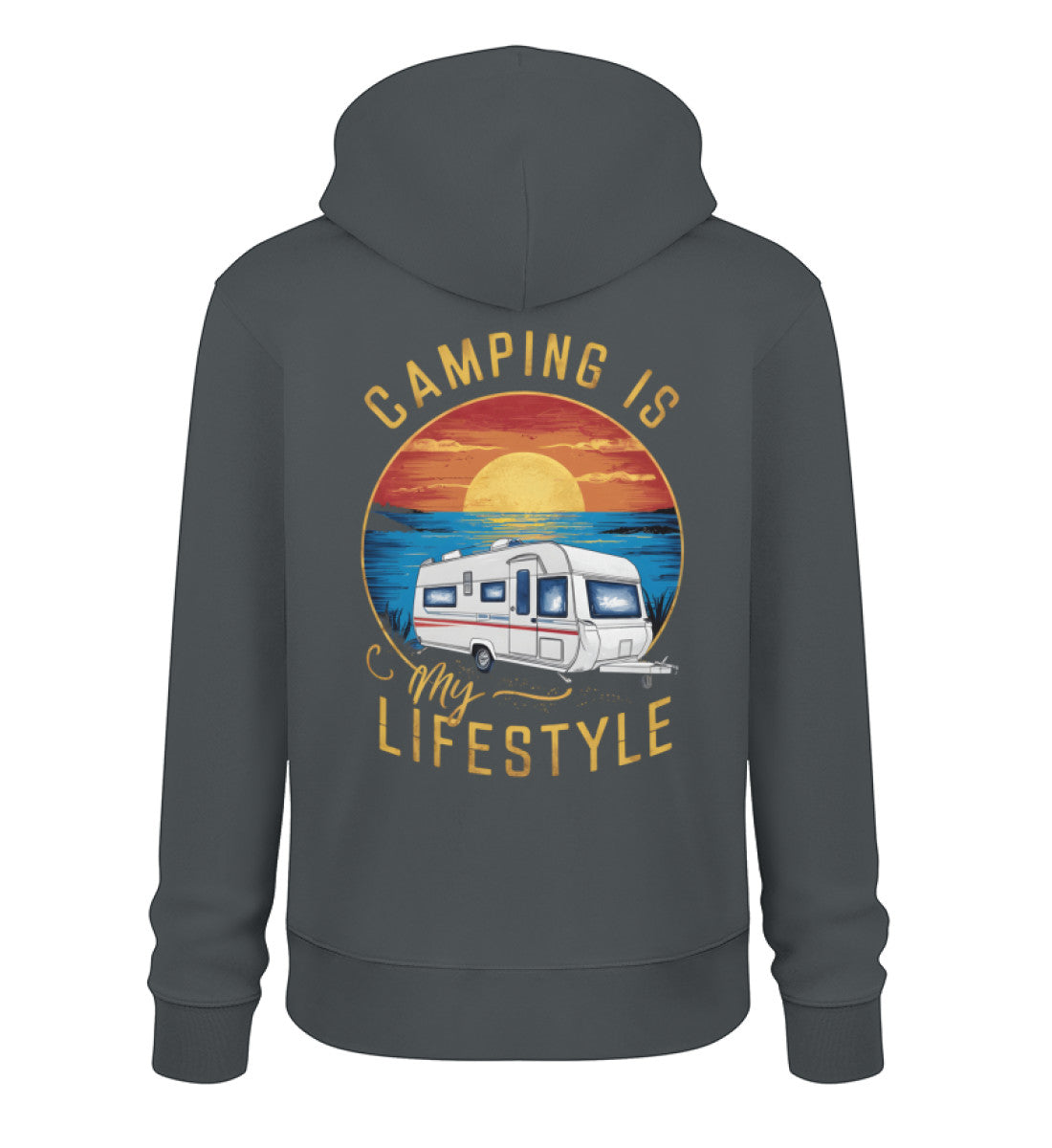 Camping my Lifestyle - Herren Organic Hoodie - LazyDonkeyDesign 