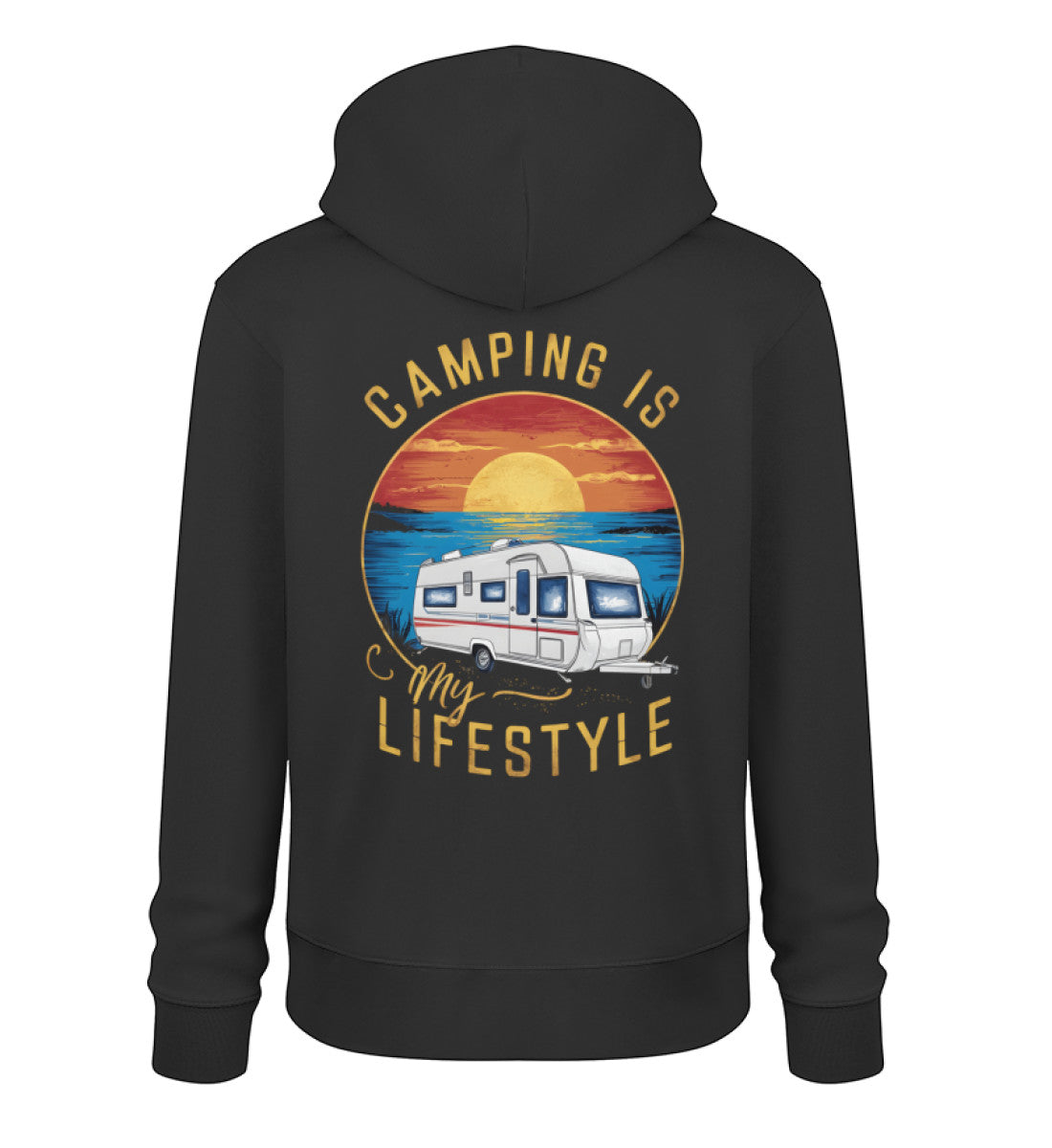 Camping my Lifestyle - Herren Organic Hoodie - LazyDonkeyDesign 