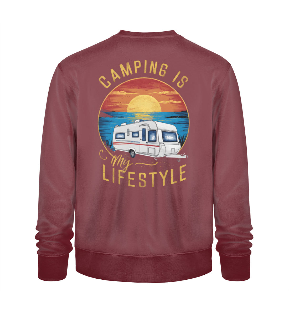 Camping my Lifestyle - Herren Organic Sweatshirt - LazyDonkeyDesign 