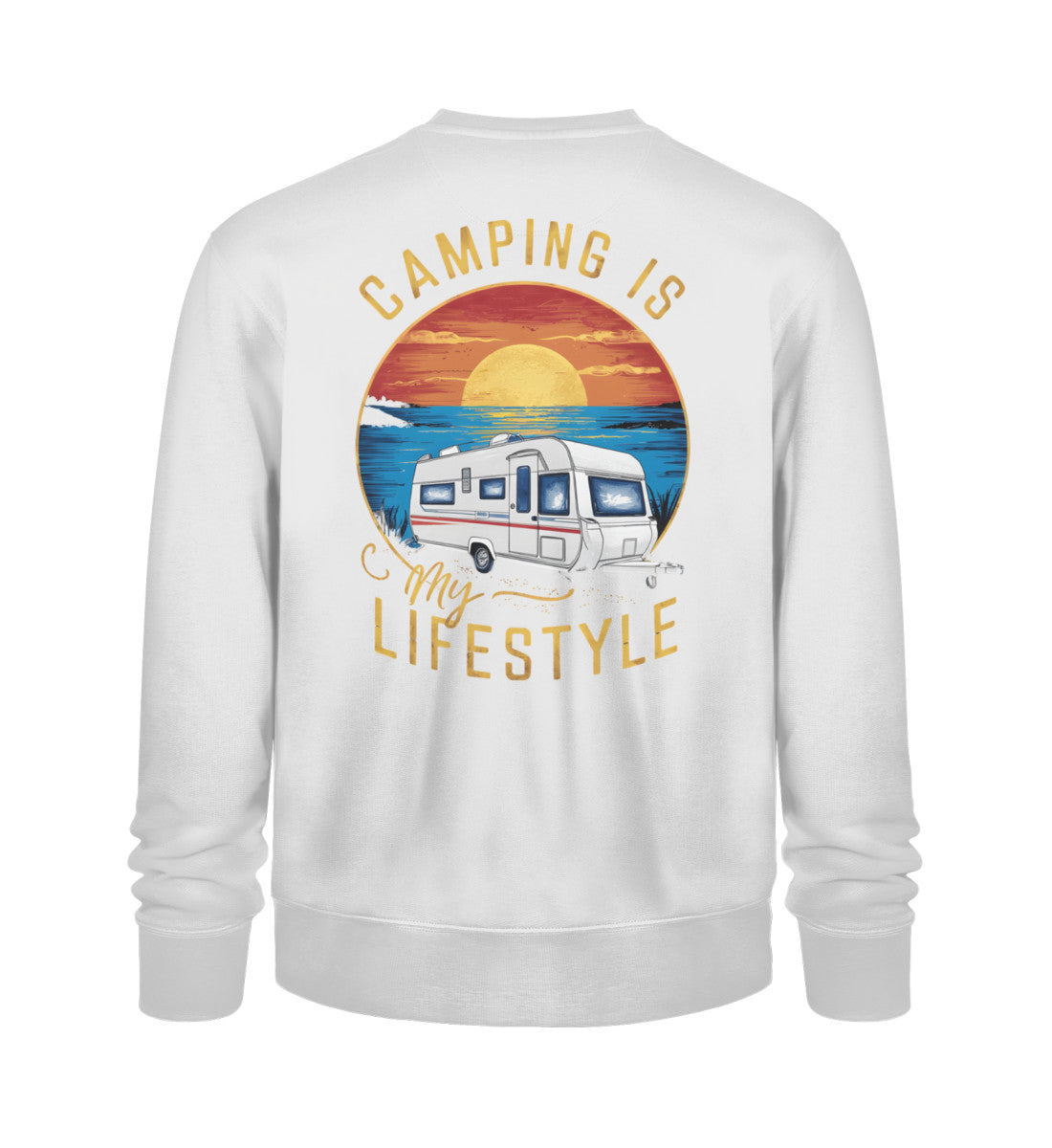 Camping my Lifestyle - Herren Organic Sweatshirt - LazyDonkeyDesign 