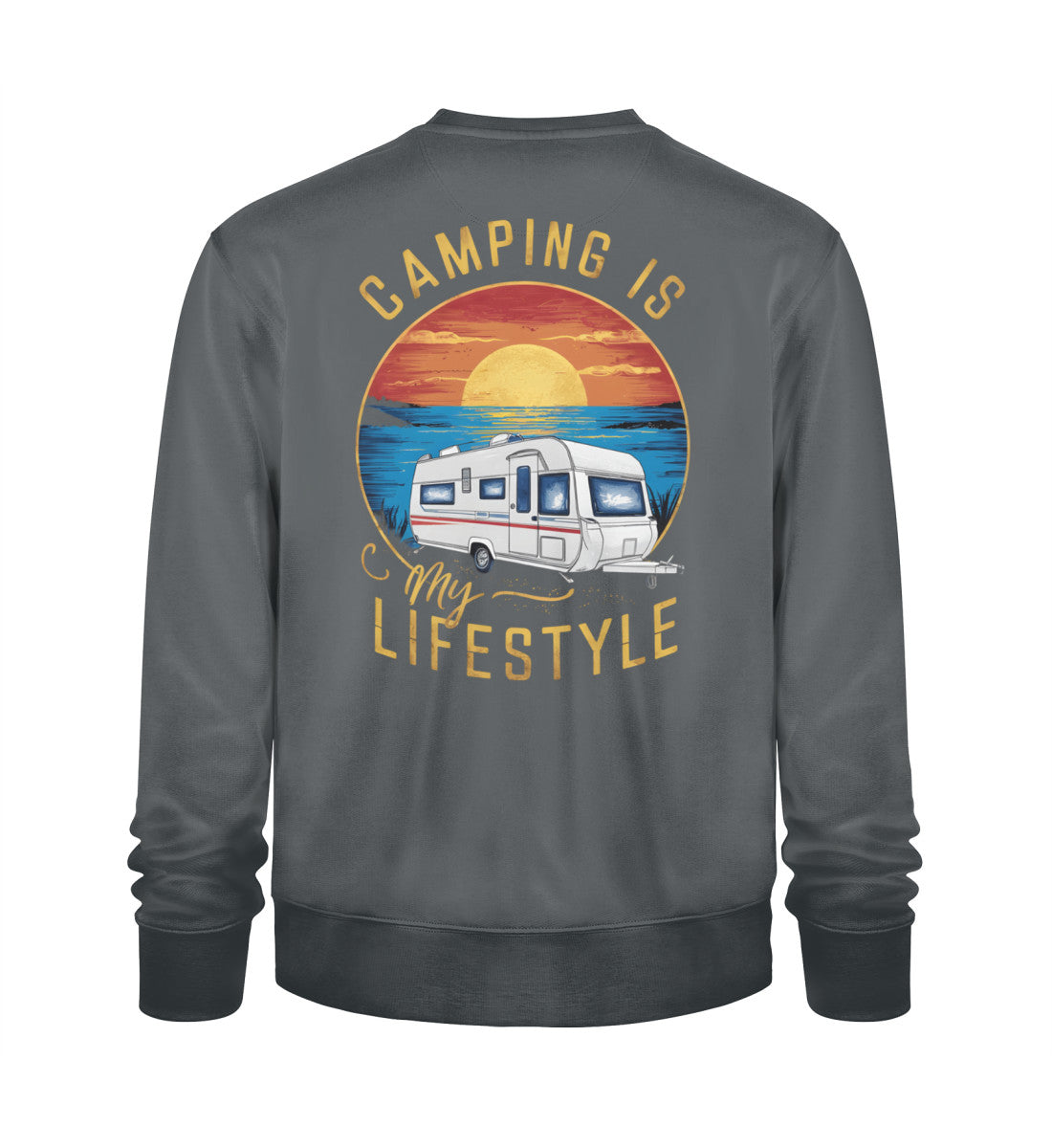 Camping my Lifestyle - Herren Organic Sweatshirt - LazyDonkeyDesign 