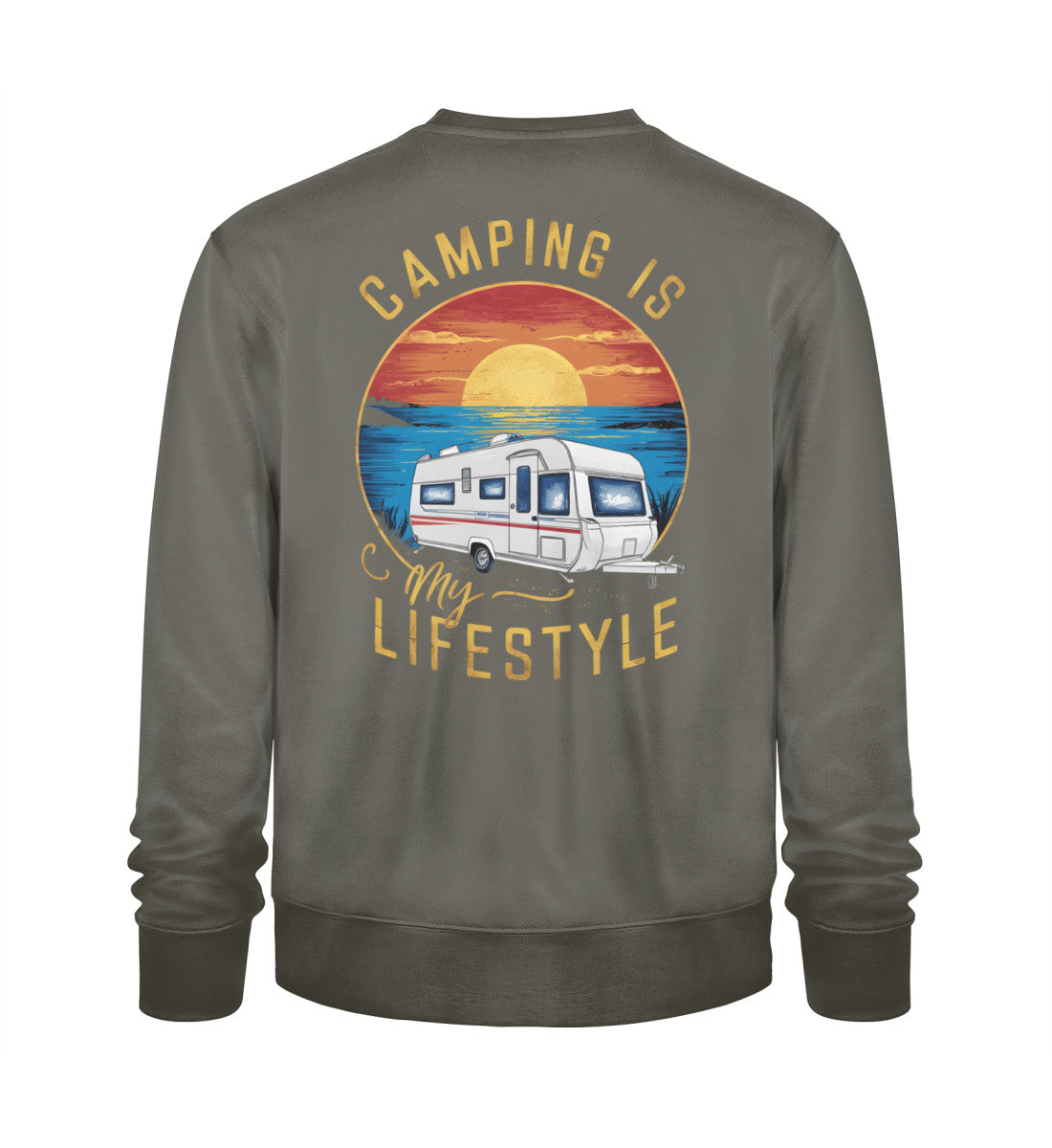 Camping my Lifestyle - Herren Organic Sweatshirt - LazyDonkeyDesign 