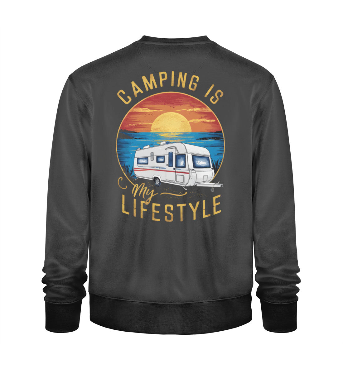 Camping my Lifestyle - Herren Organic Sweatshirt - LazyDonkeyDesign 