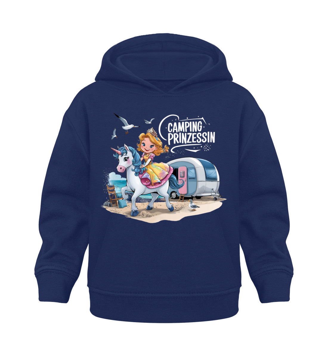 Camping Prinzessin - Baby Organic Hoodie - LazyDonkeyDesign 