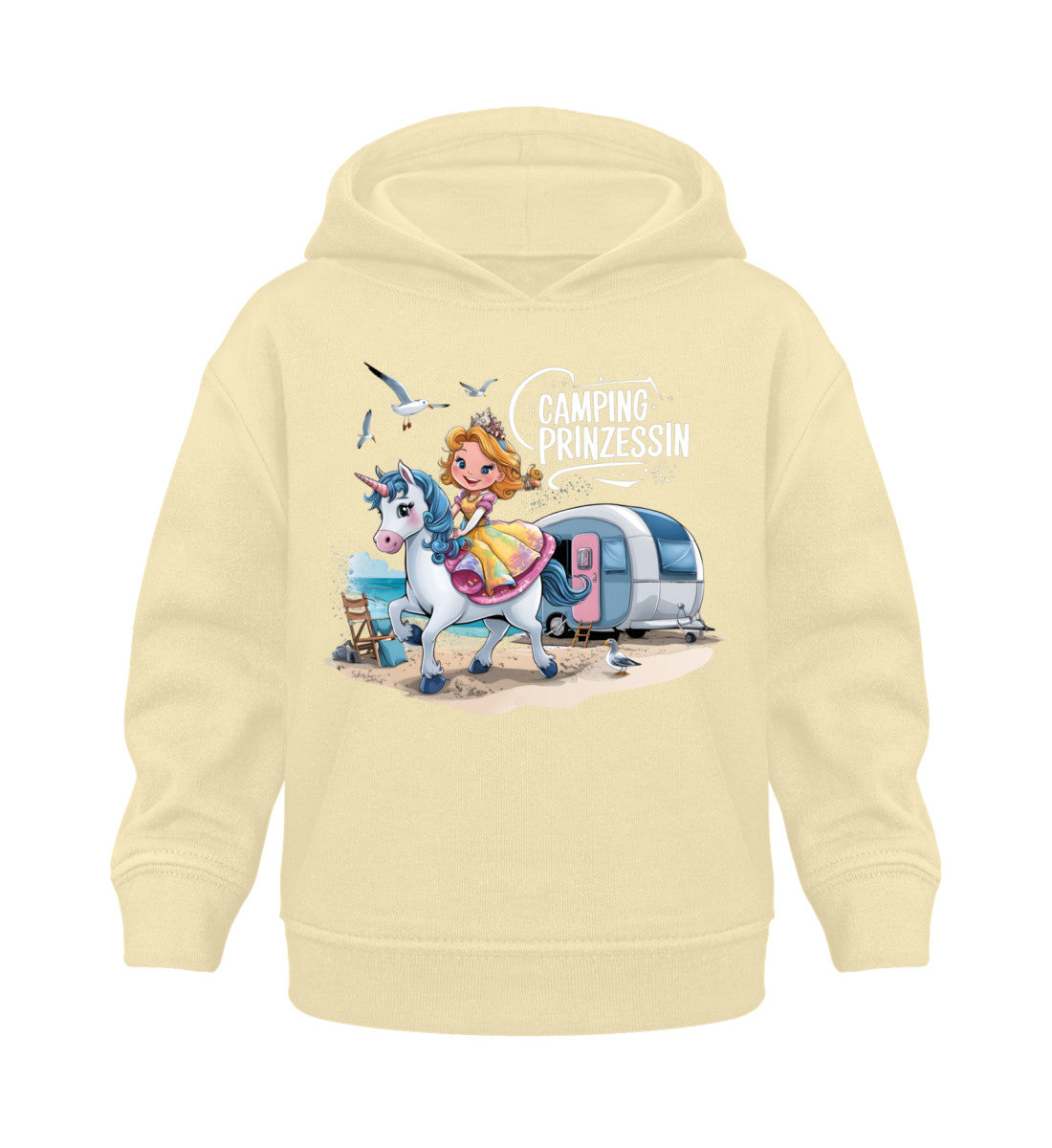 Camping Prinzessin - Baby Organic Hoodie - LazyDonkeyDesign 