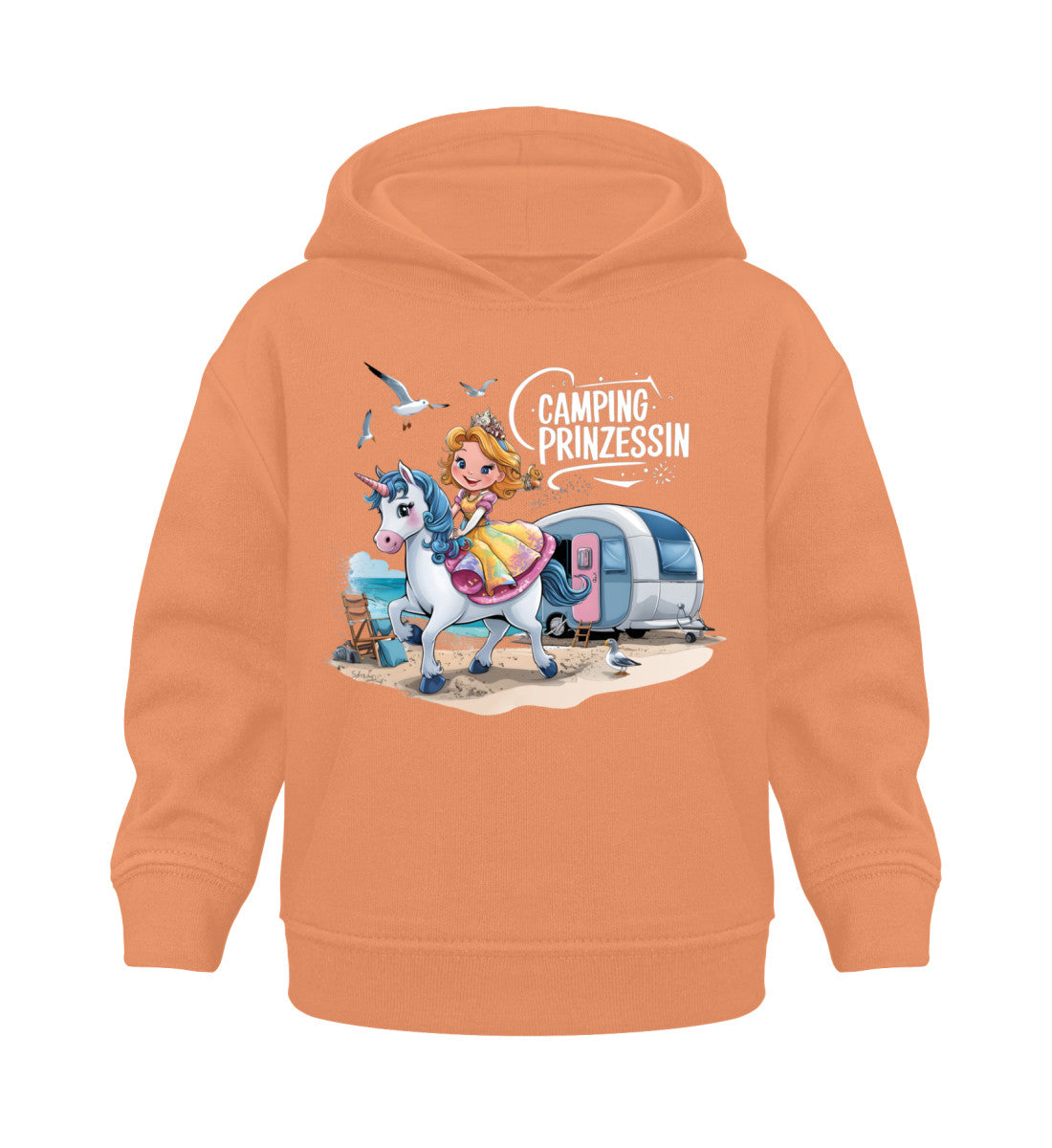 Camping Prinzessin - Baby Organic Hoodie - LazyDonkeyDesign 