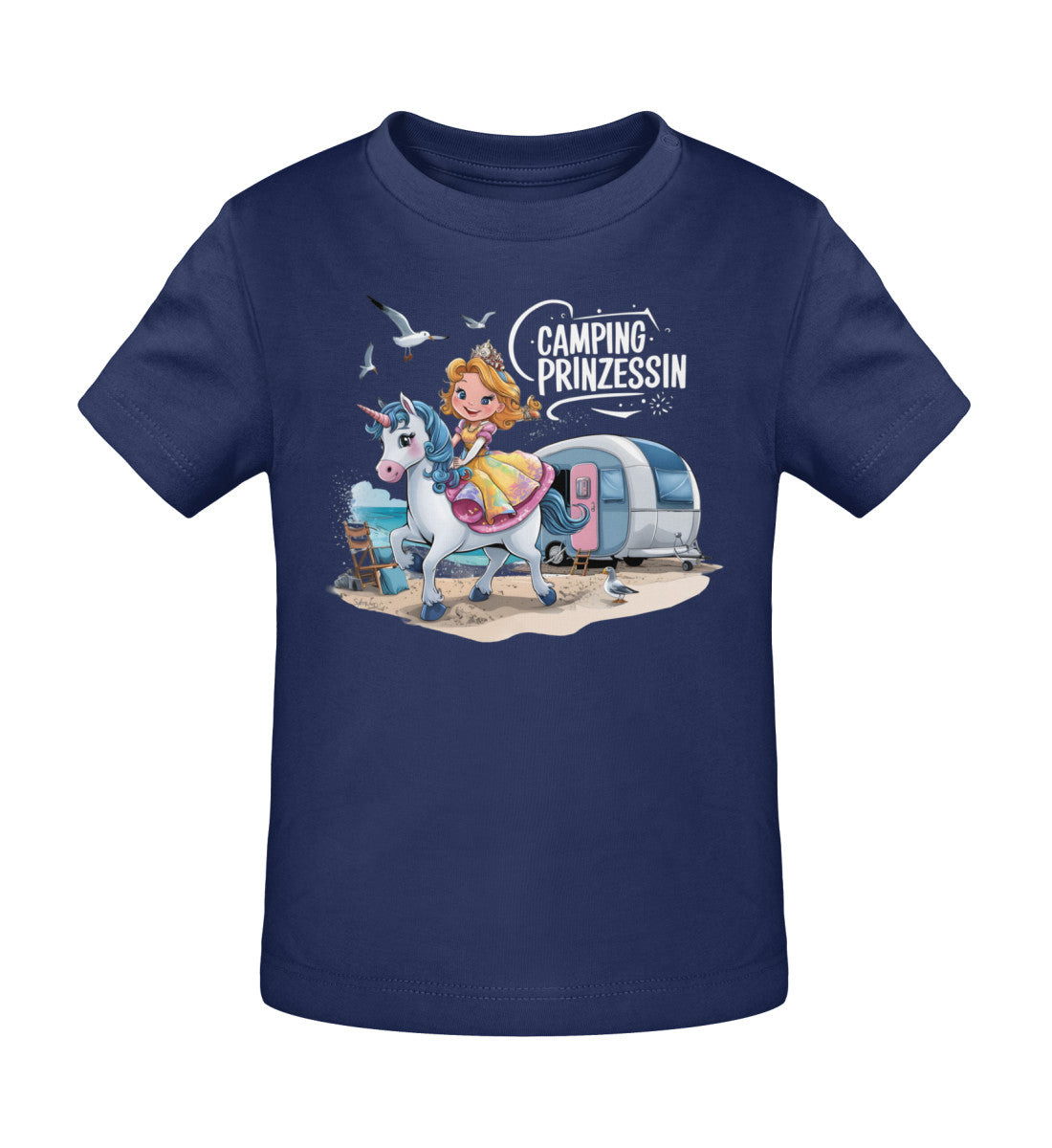 Camping Prinzessin - Baby Organic Shirt - LazyDonkeyDesign 