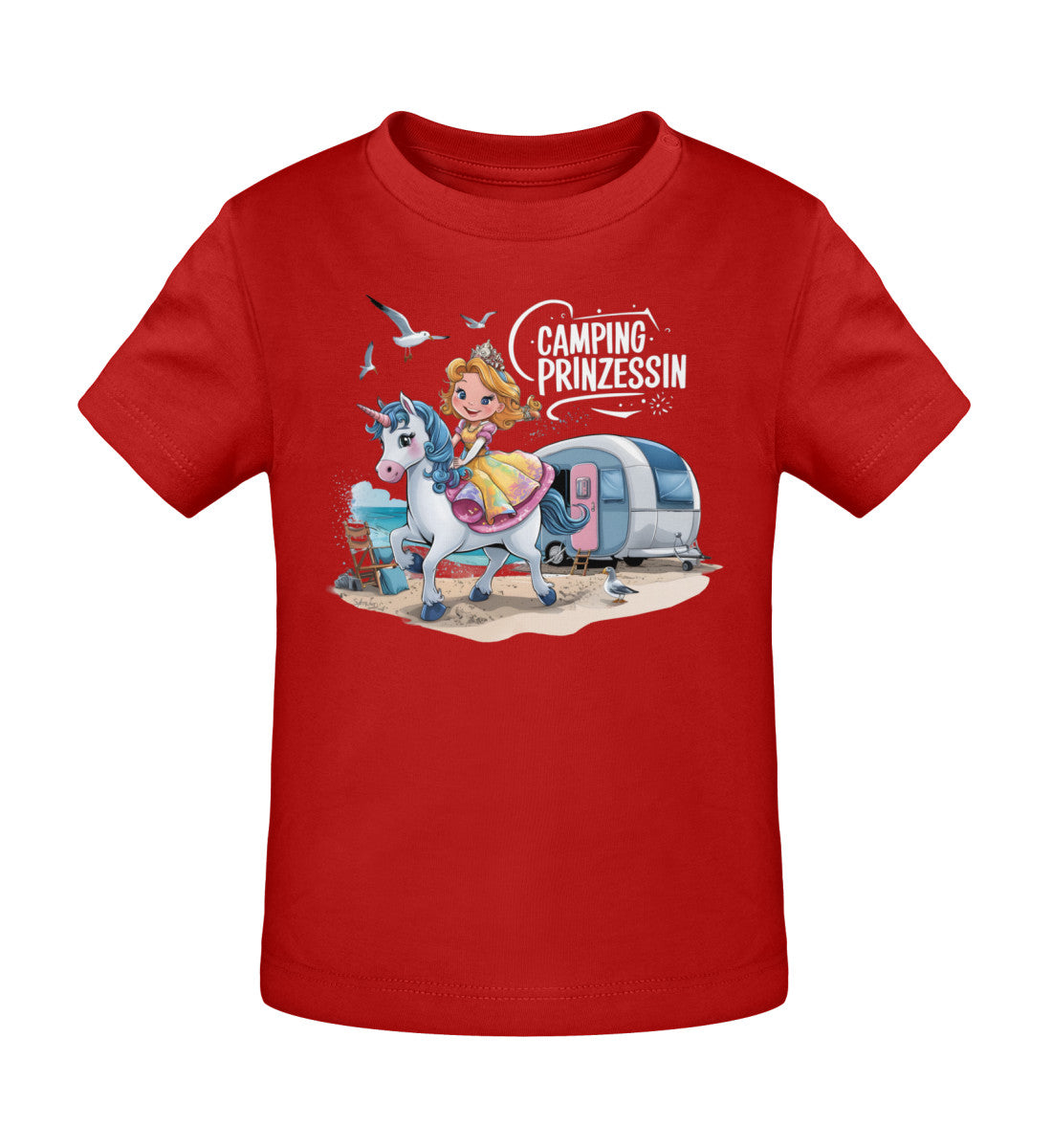 Camping Prinzessin - Baby Organic Shirt - LazyDonkeyDesign 