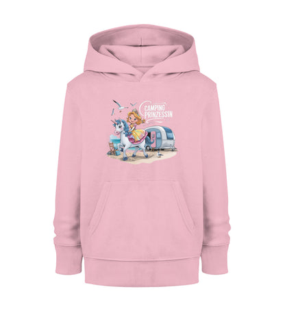 Camping Prinzessin - Kinder Organic Hoodie - LazyDonkeyDesign 