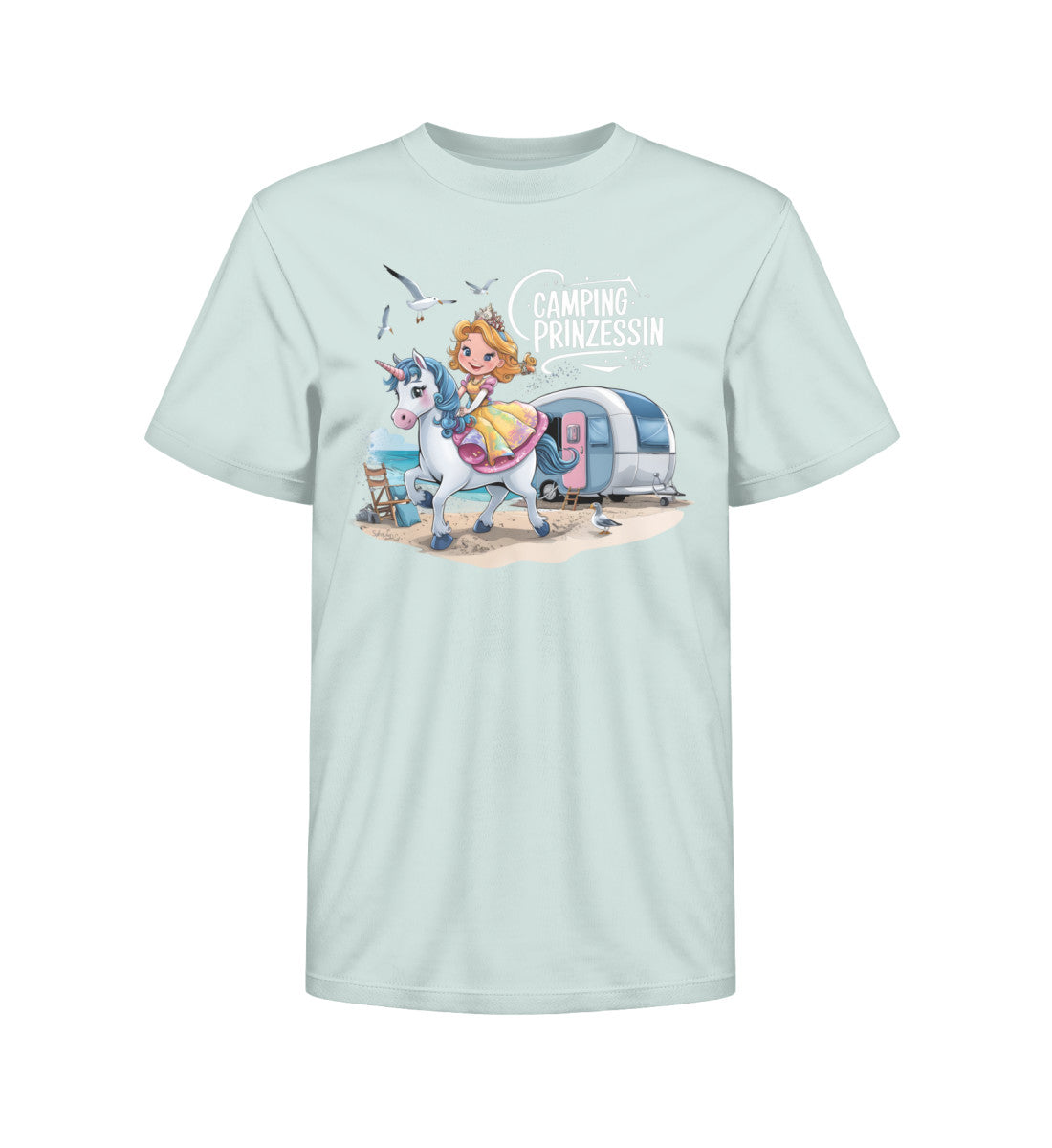 Camping Prinzessin - Kinder Organic Shirt - LazyDonkeyDesign 