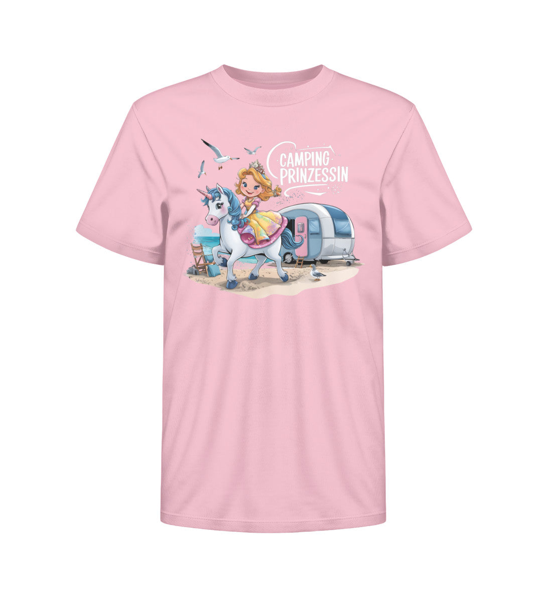 Camping Prinzessin - Kinder Organic Shirt - LazyDonkeyDesign 