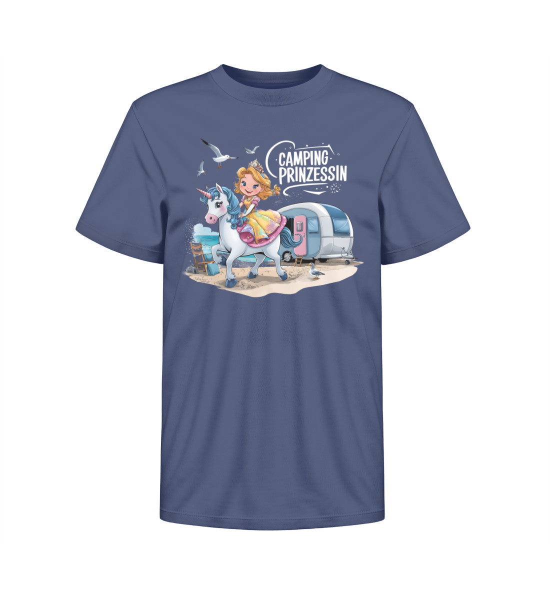Camping Prinzessin - Kinder Organic Shirt - LazyDonkeyDesign 
