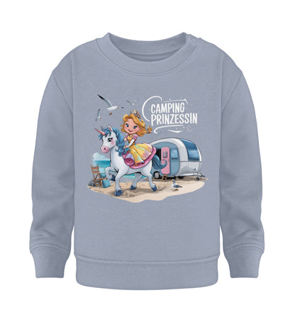 Camping Prinzessin - Baby Organic Sweatshirt - LazyDonkeyDesign 