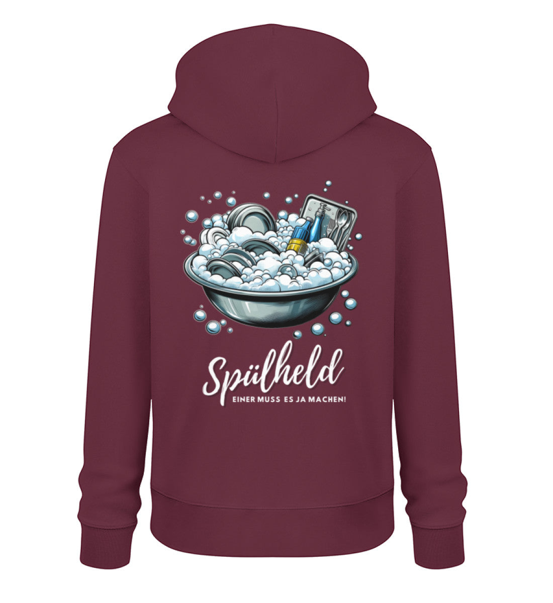 Camping Spülheld - Herren Organic Hoodie - LazyDonkeyDesign 