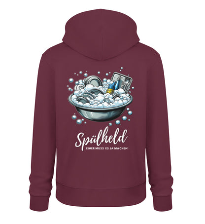 Camping Spülheld - Herren Organic Hoodie - LazyDonkeyDesign 