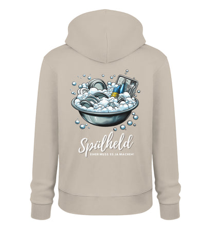 Camping Spülheld - Herren Organic Hoodie - LazyDonkeyDesign 