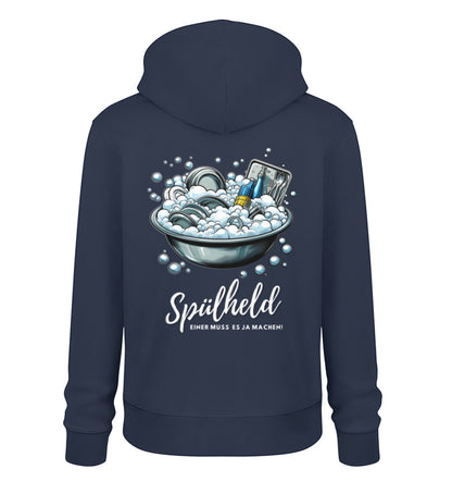 Camping Spülheld - Herren Organic Hoodie - LazyDonkeyDesign 
