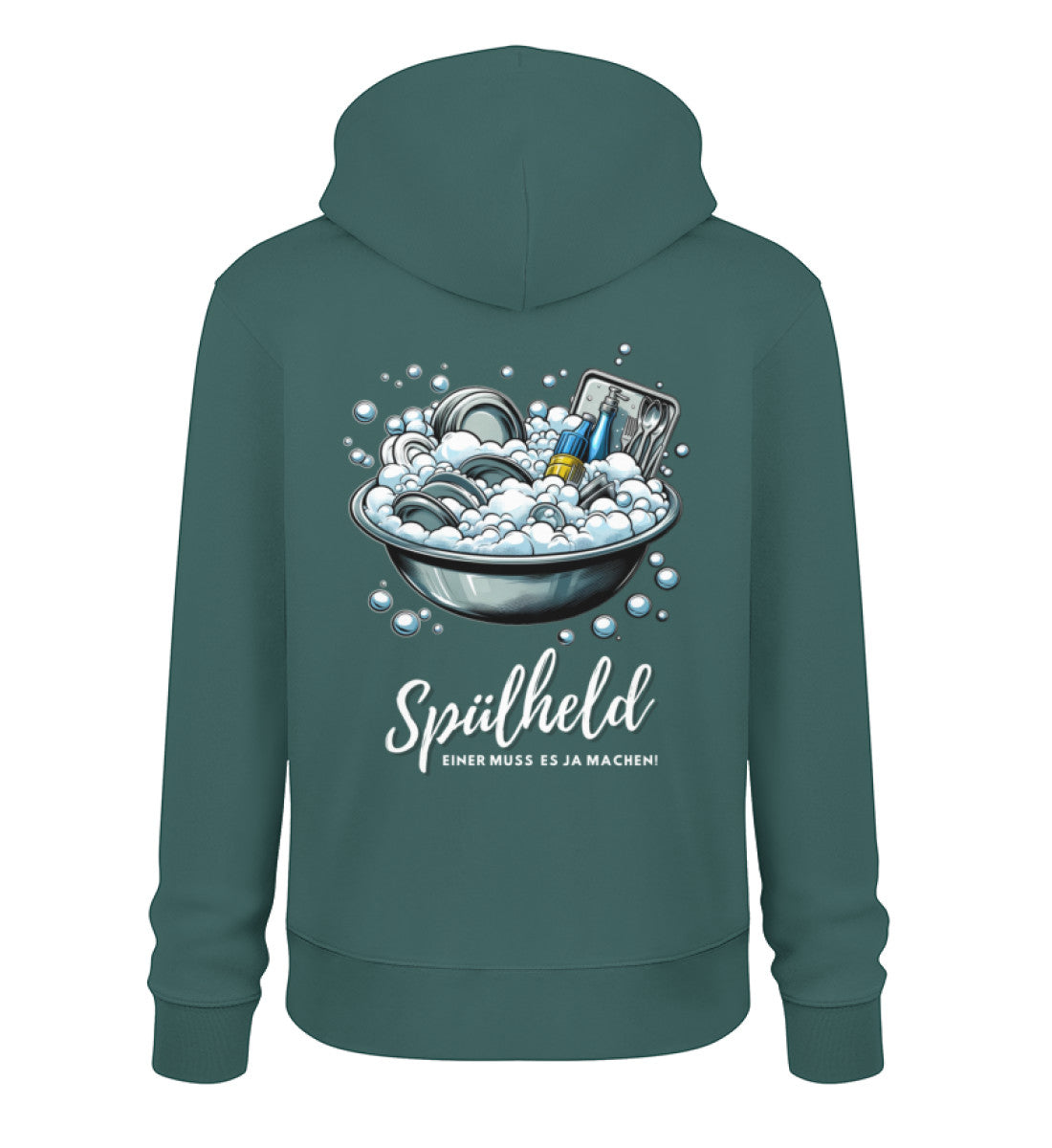 Camping Spülheld - Herren Organic Hoodie - LazyDonkeyDesign 