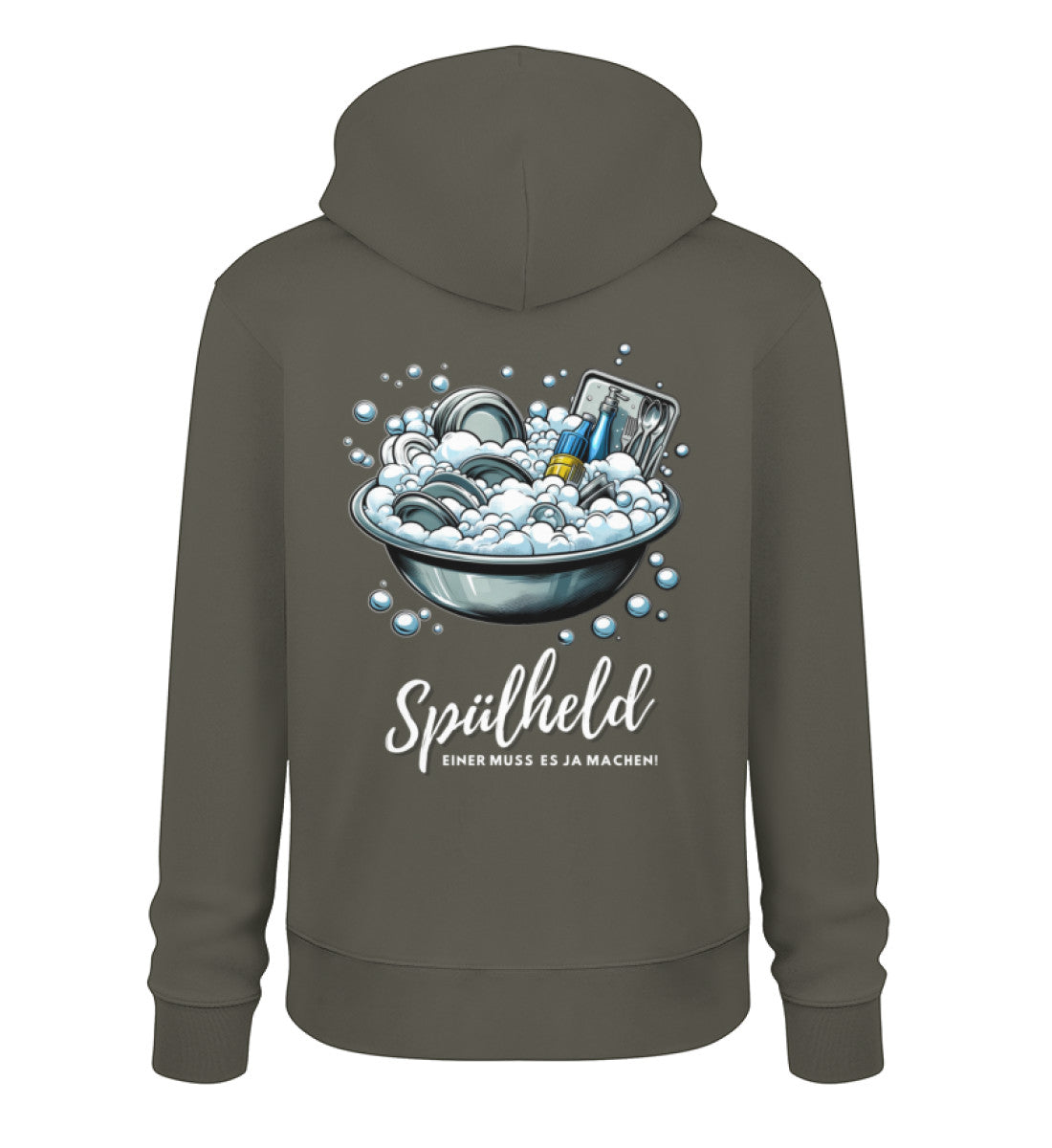 Camping Spülheld - Herren Organic Hoodie - LazyDonkeyDesign 