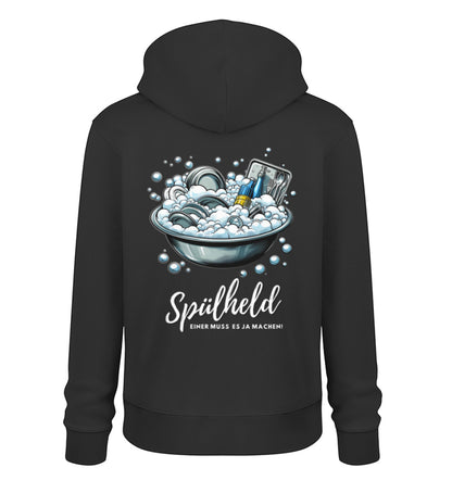 Camping Spülheld - Herren Organic Hoodie - LazyDonkeyDesign 