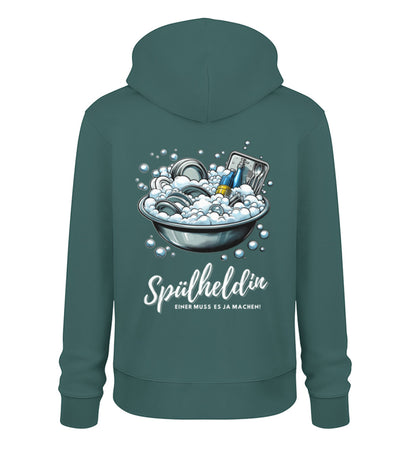 Camping Spülheldin - Damen Organic Hoodie - LazyDonkeyDesign 