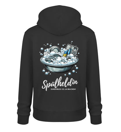 Camping Spülheldin - Damen Organic Hoodie - LazyDonkeyDesign 