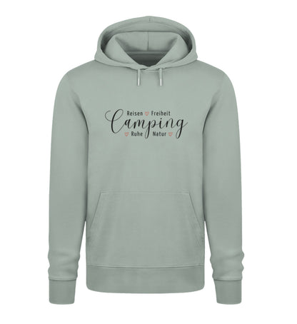Camping Werte - Damen Organic Hoodie - LazyDonkeyDesign 