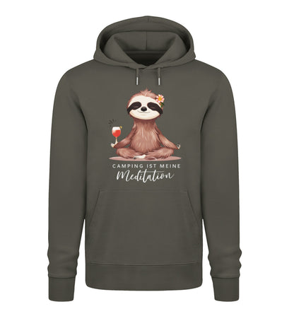 Camping ist Meditation - Damen Organic Hoodie - LazyDonkeyDesign 