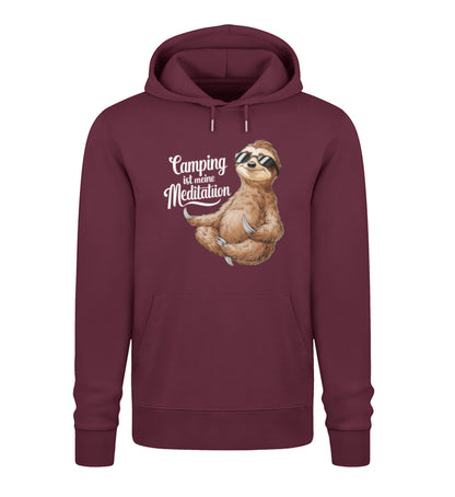 Camping ist Meditation - Herren Organic Hoodie - LazyDonkeyDesign 