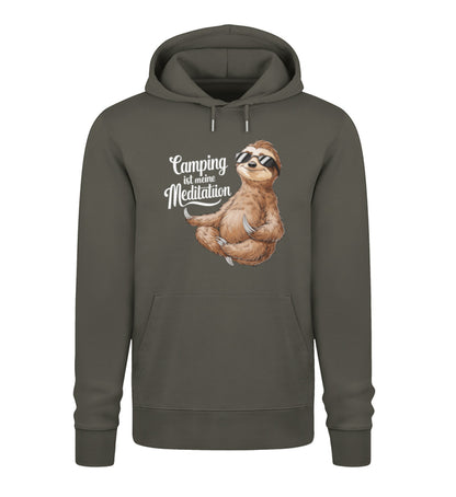 Camping ist Meditation - Herren Organic Hoodie - LazyDonkeyDesign 