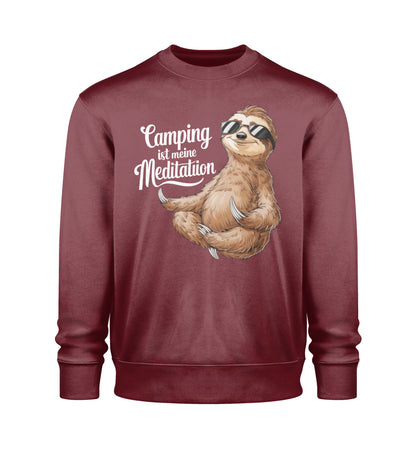 Camping ist Meditation - Herren Organic Sweatshirt - LazyDonkeyDesign 