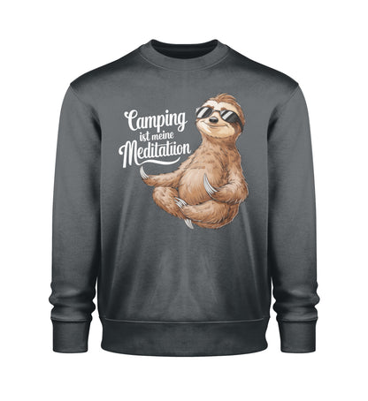 Camping ist Meditation - Herren Organic Sweatshirt - LazyDonkeyDesign 