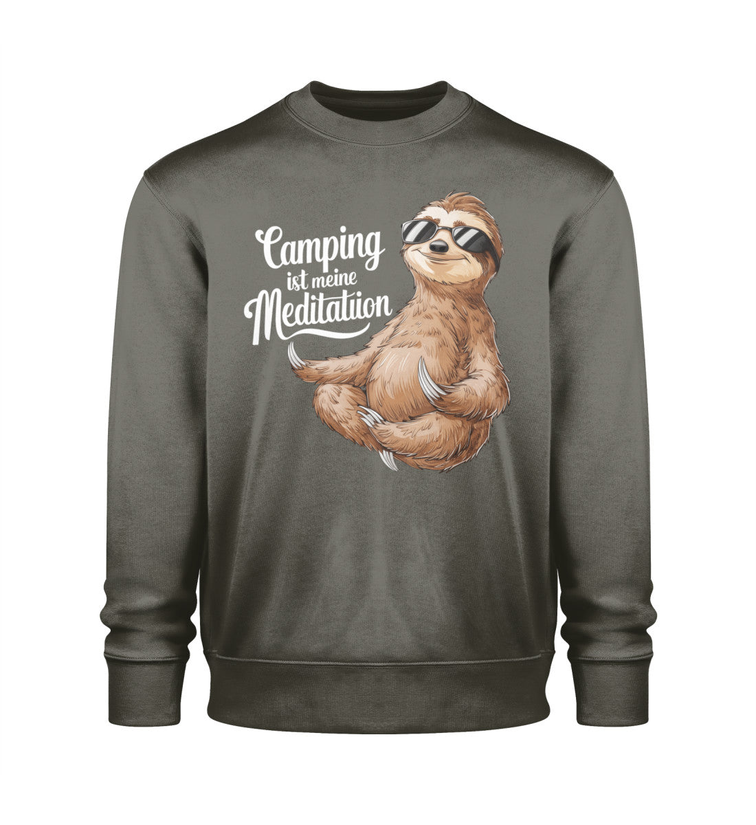 Camping ist Meditation - Herren Organic Sweatshirt - LazyDonkeyDesign 