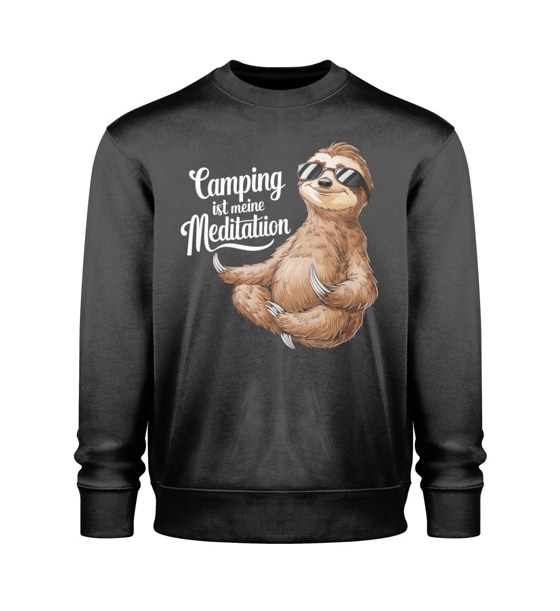 Camping ist Meditation - Herren Organic Sweatshirt - LazyDonkeyDesign 