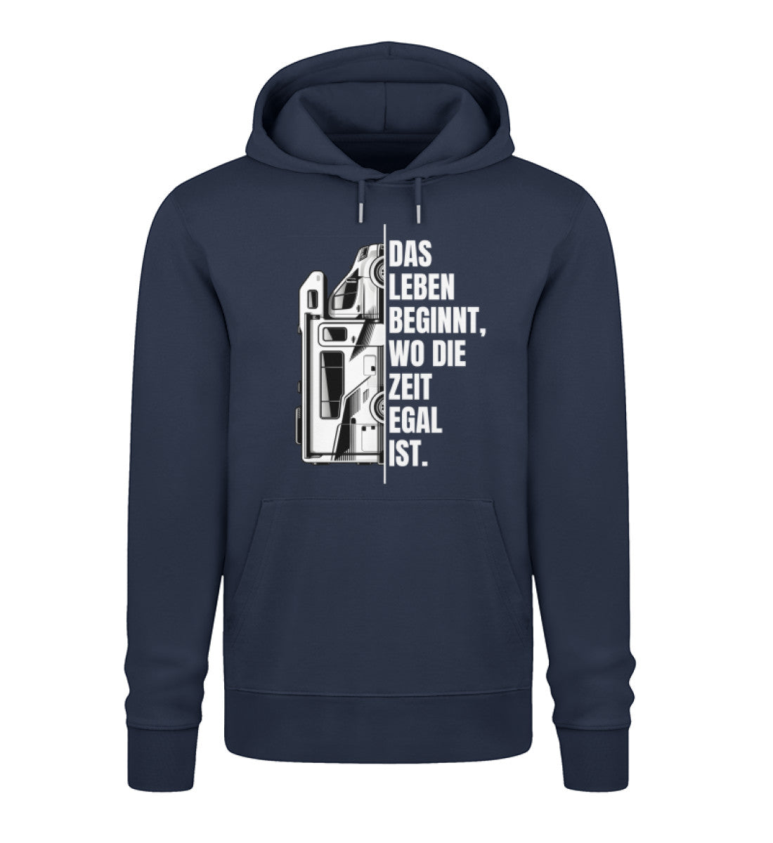 Camping ist Zeitlos - Herren Organic Hoodie - Wohnmobil - LazyDonkeyDesign 