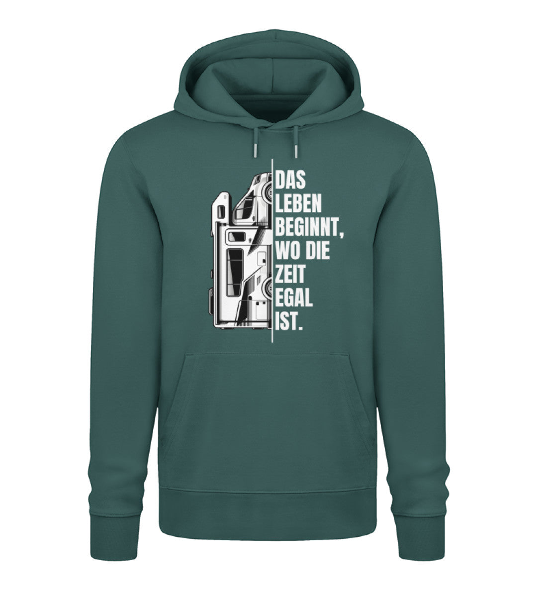 Camping ist Zeitlos - Herren Organic Hoodie - Wohnmobil - LazyDonkeyDesign 