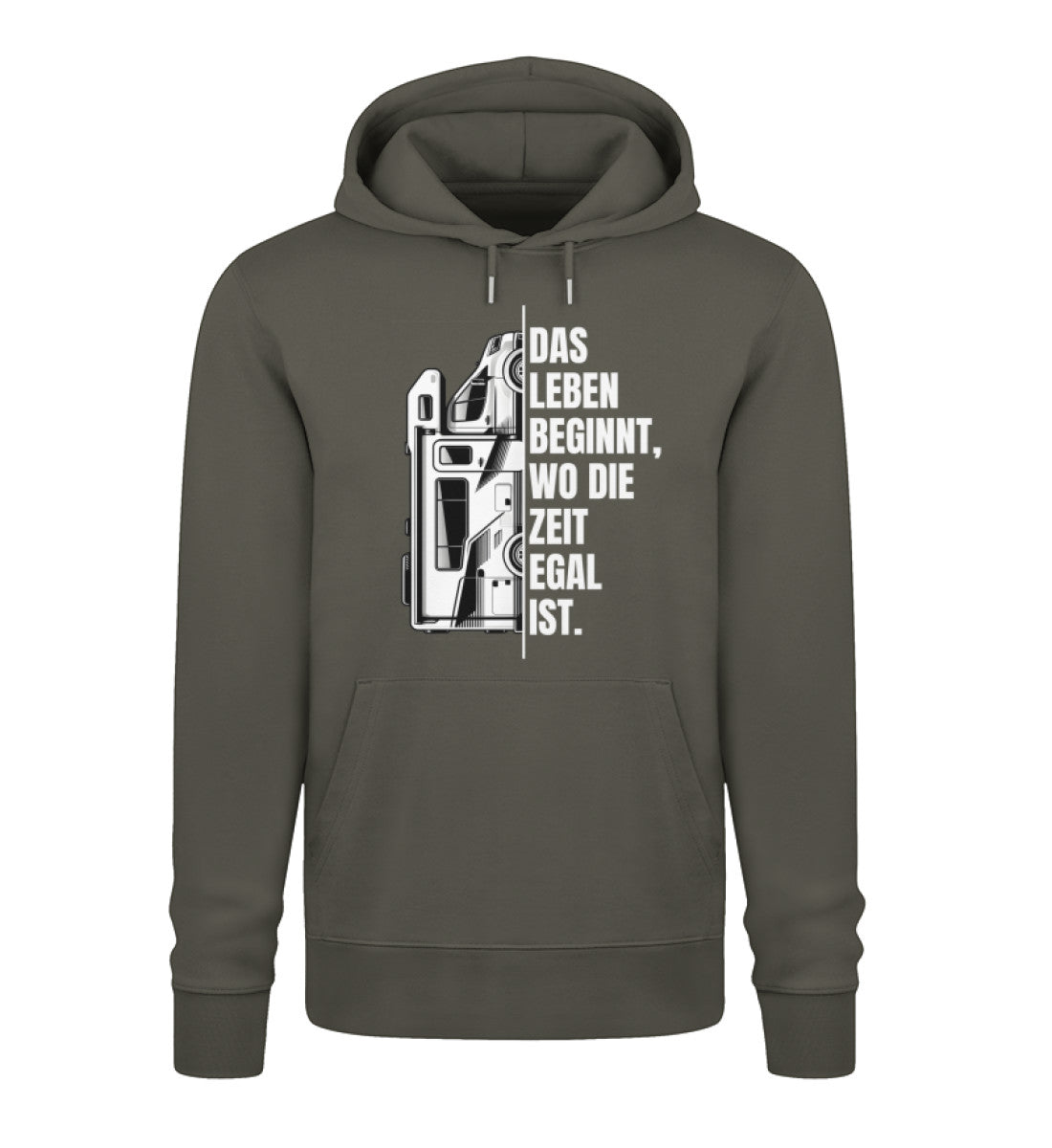 Camping ist Zeitlos - Herren Organic Hoodie - Wohnmobil - LazyDonkeyDesign 