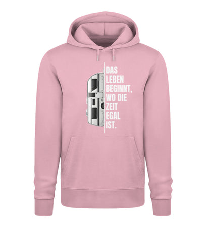 Camping ist Zeitlos - Herren Organic Hoodie - Wohnwagen - LazyDonkeyDesign 