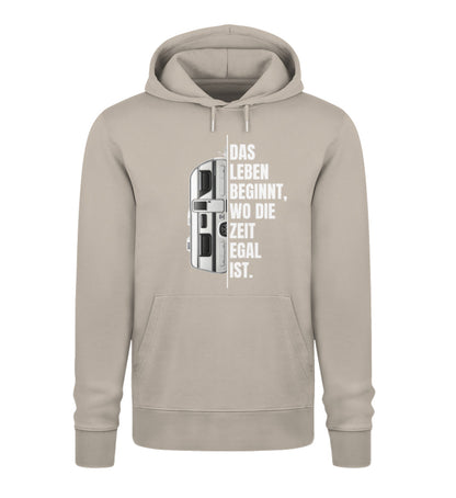 Camping ist Zeitlos - Herren Organic Hoodie - Wohnwagen - LazyDonkeyDesign 