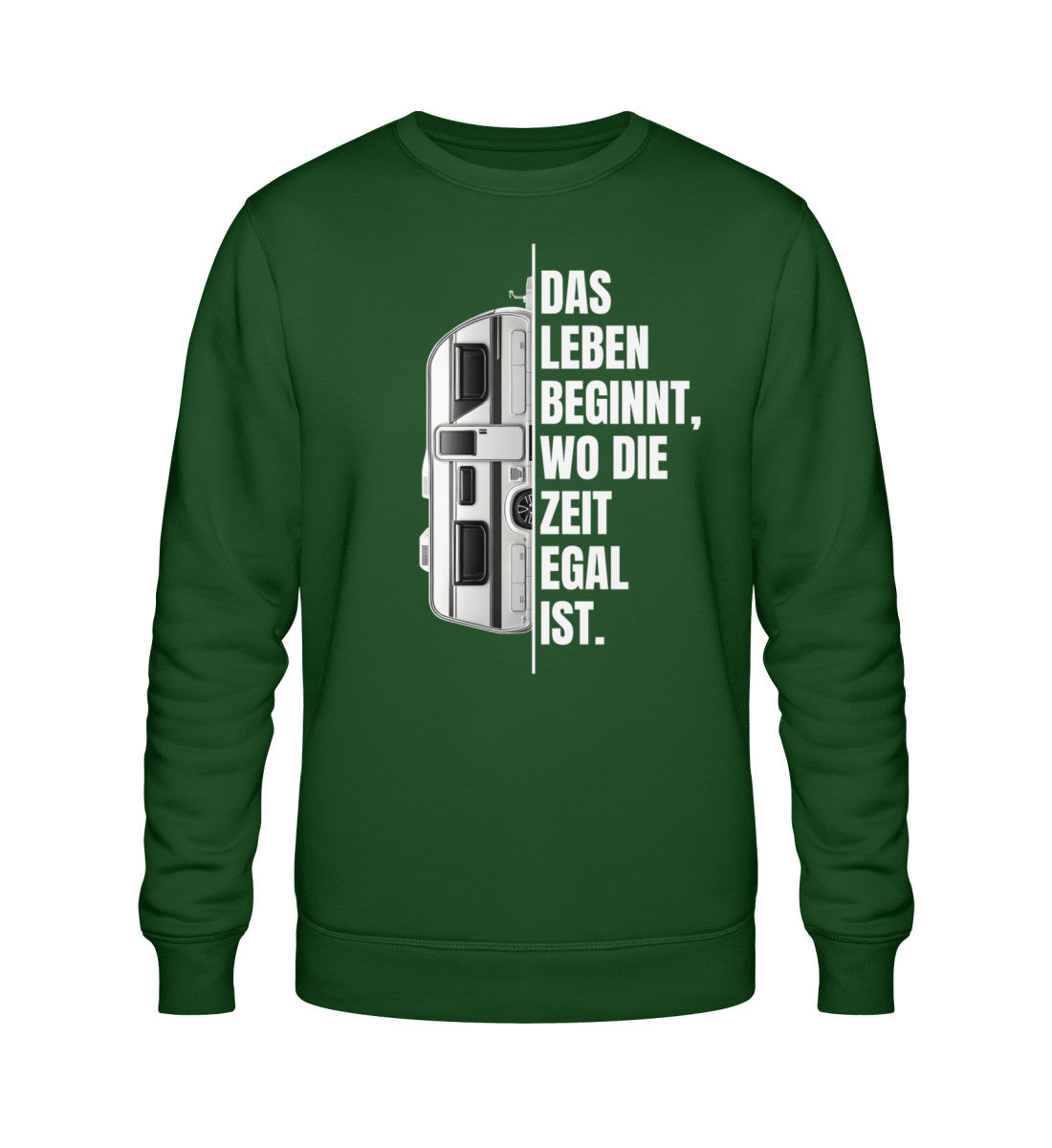 Camping ist Zeitlos - Herren Organic Sweatshirt - Wohnwagen - LazyDonkeyDesign 