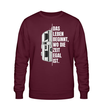 Camping ist Zeitlos - Herren Organic Sweatshirt - Wohnwagen - LazyDonkeyDesign 