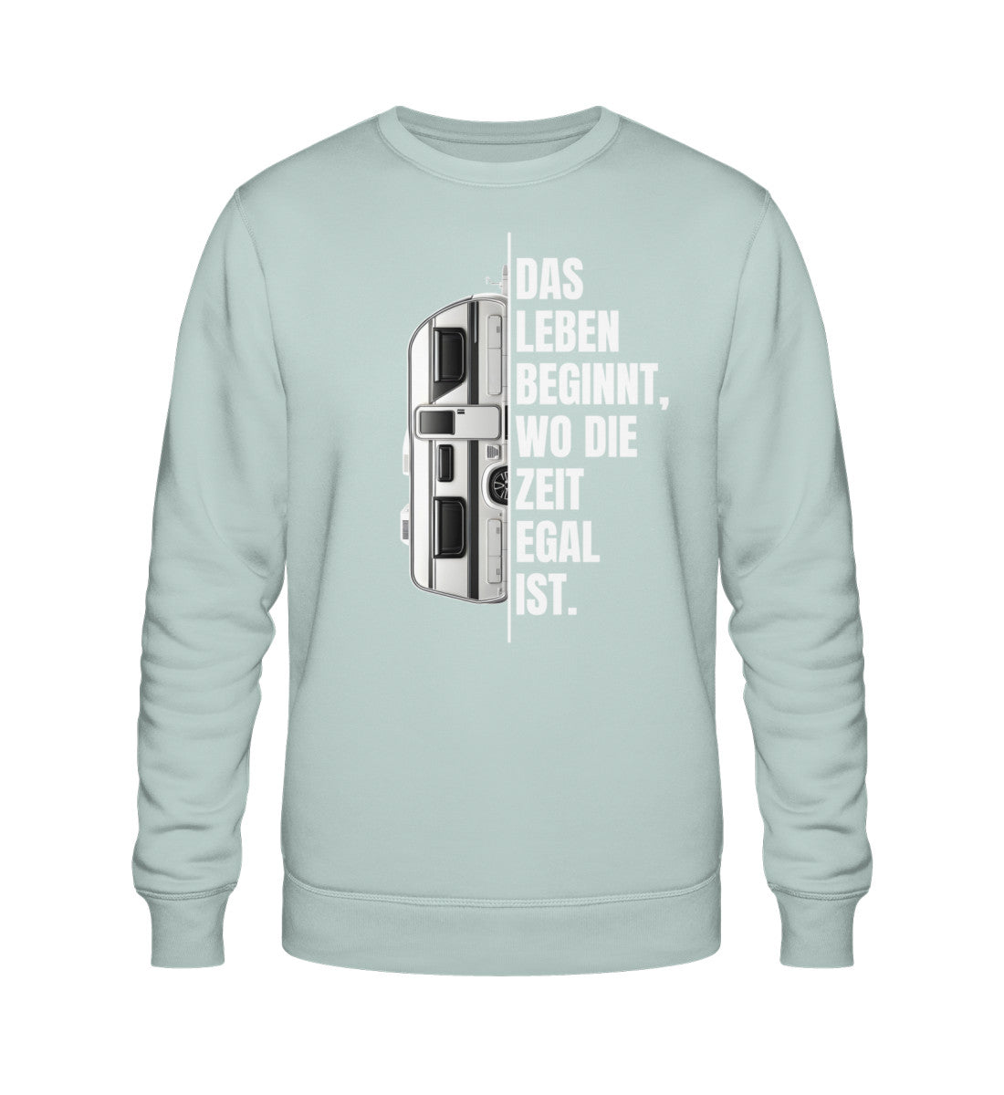 Camping ist Zeitlos - Herren Organic Sweatshirt - Wohnwagen - LazyDonkeyDesign 