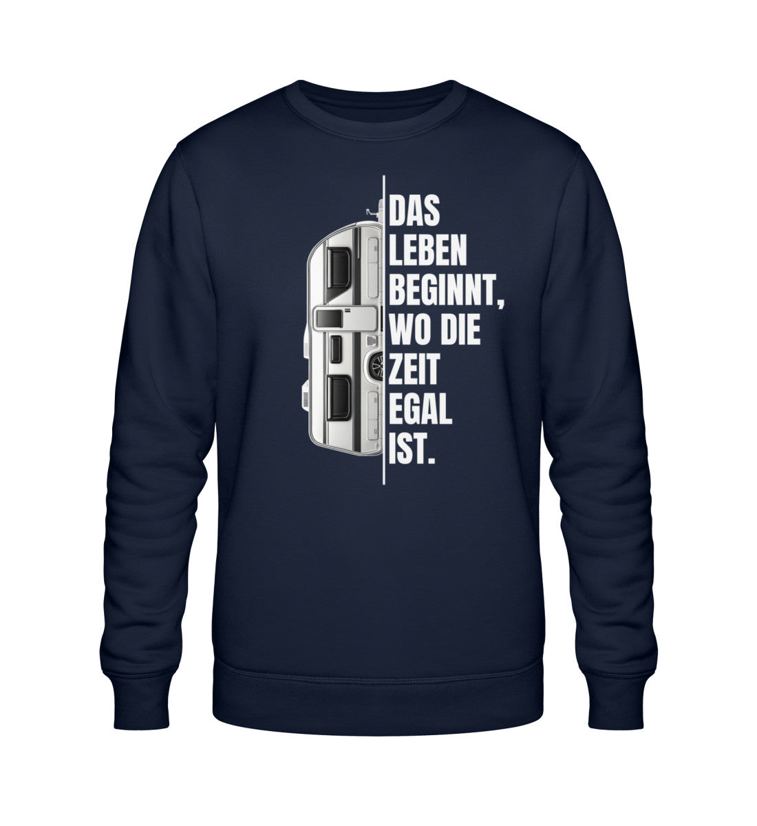 Camping ist Zeitlos - Herren Organic Sweatshirt - Wohnwagen - LazyDonkeyDesign 