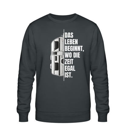 Camping ist Zeitlos - Herren Organic Sweatshirt - Wohnwagen - LazyDonkeyDesign 