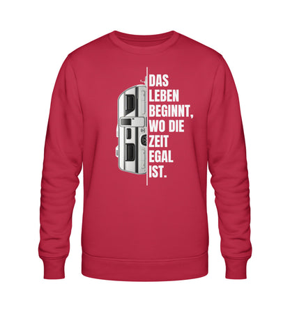 Camping ist Zeitlos - Herren Organic Sweatshirt - Wohnwagen - LazyDonkeyDesign 