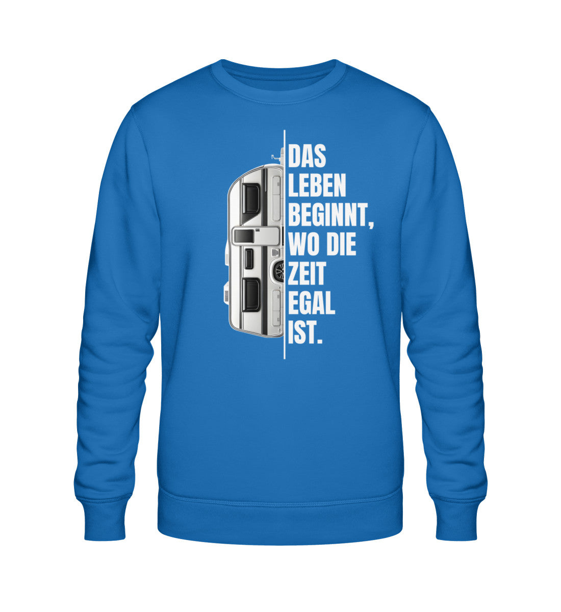 Camping ist Zeitlos - Herren Organic Sweatshirt - Wohnwagen - LazyDonkeyDesign 