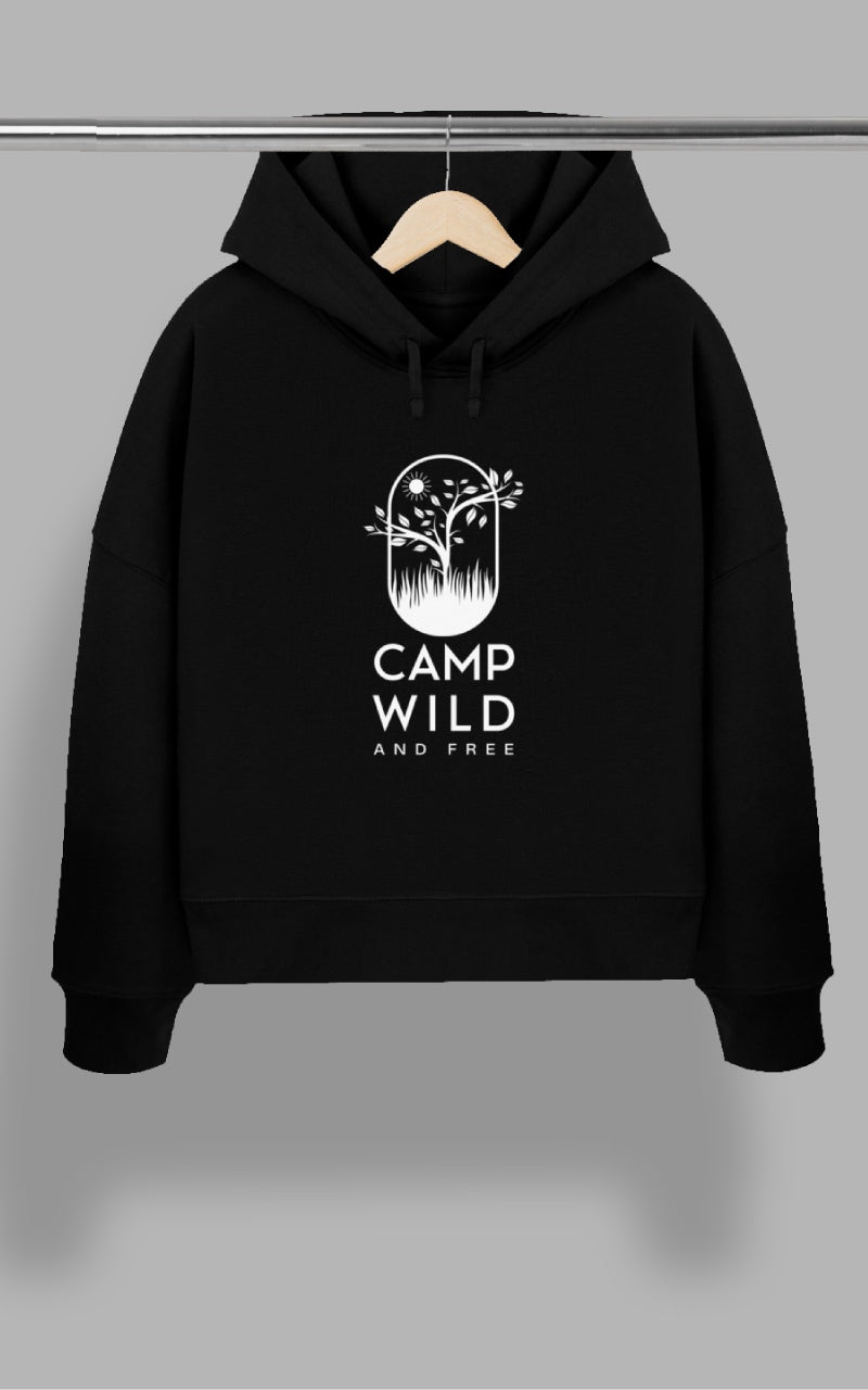 Camp Wild and Free - Damen Camping Boxcut Hoodie