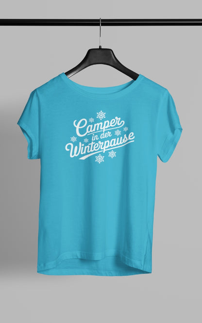Camper im Winter - Damen Camping T-Shirt